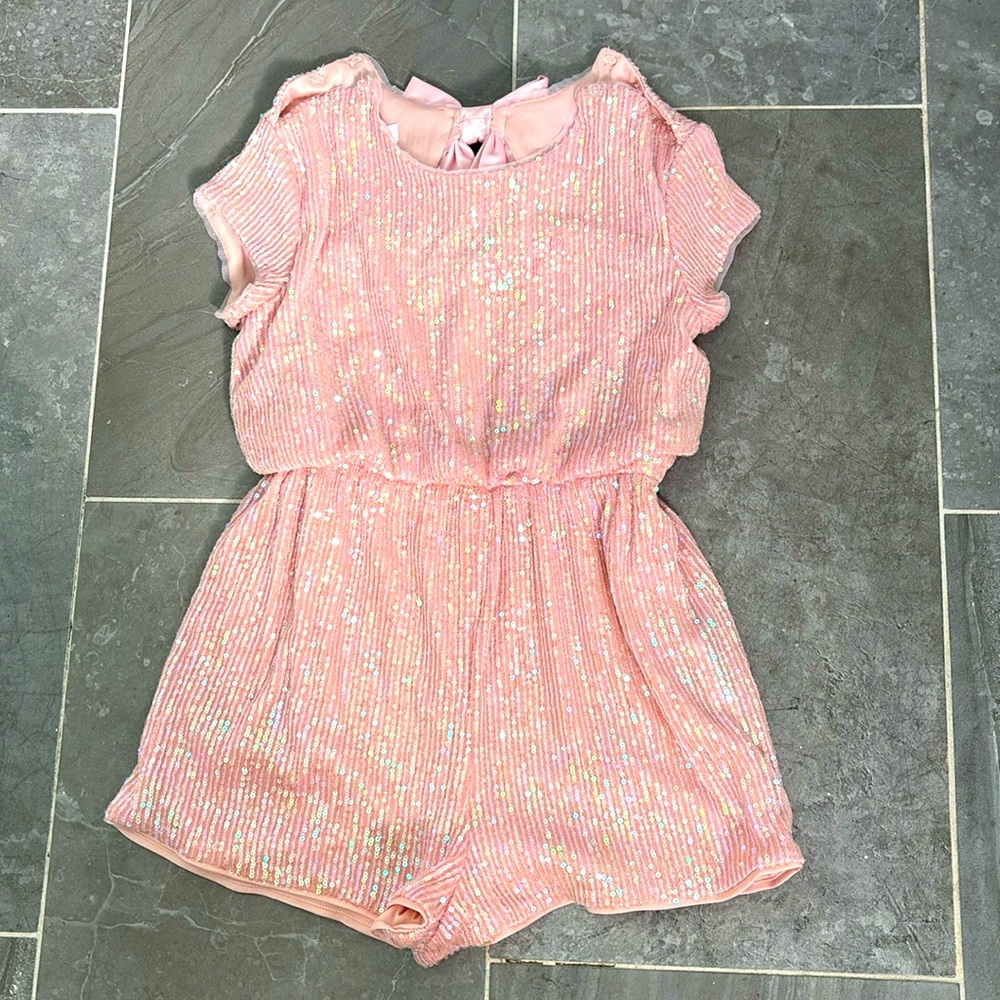 Very gently used girls sequin romper size 12